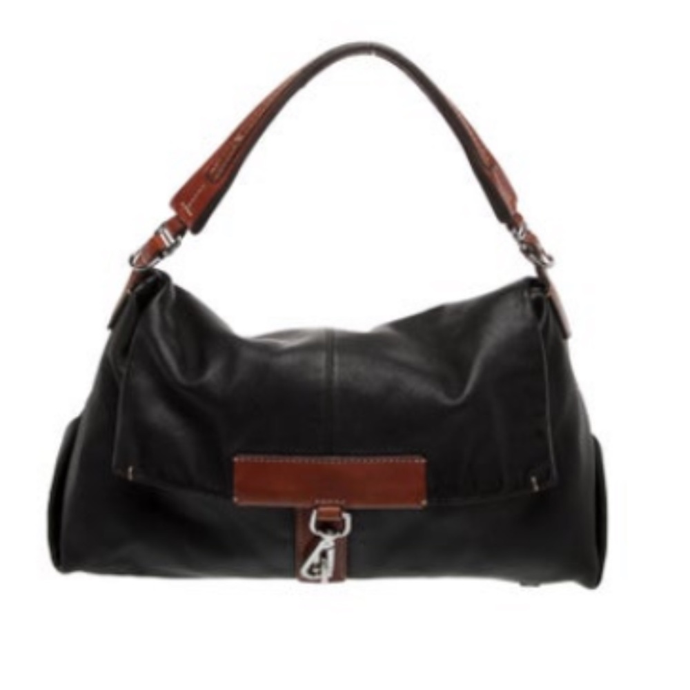 Tumi Leather Black and Brown Women's Hobo Bag